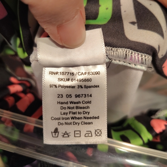 Spirit Halloween Geometric 80's Style Jogger Pants Adult Sz L Cosplay Costume - Picture 3 of 6